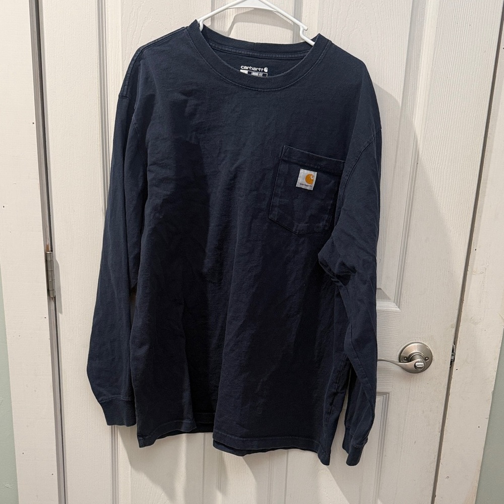 Carhartt Dark Blue Long Sleeve Shirt